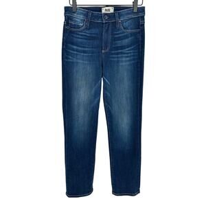 Paige Hoxton Straight Ankle Blue Medium Wash High Rise Ankle Length Western 26